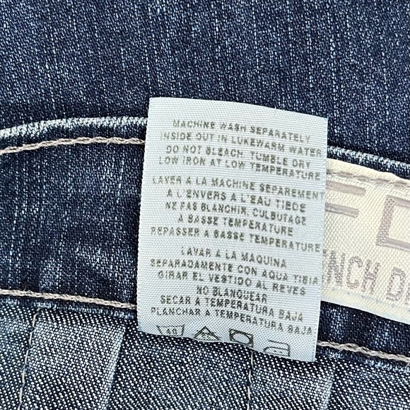FDJ 🇨🇦 Vintage Blue Denim Maxi‎ Pencil Skirt Back Slit Size 12 - Picture 9 of 10